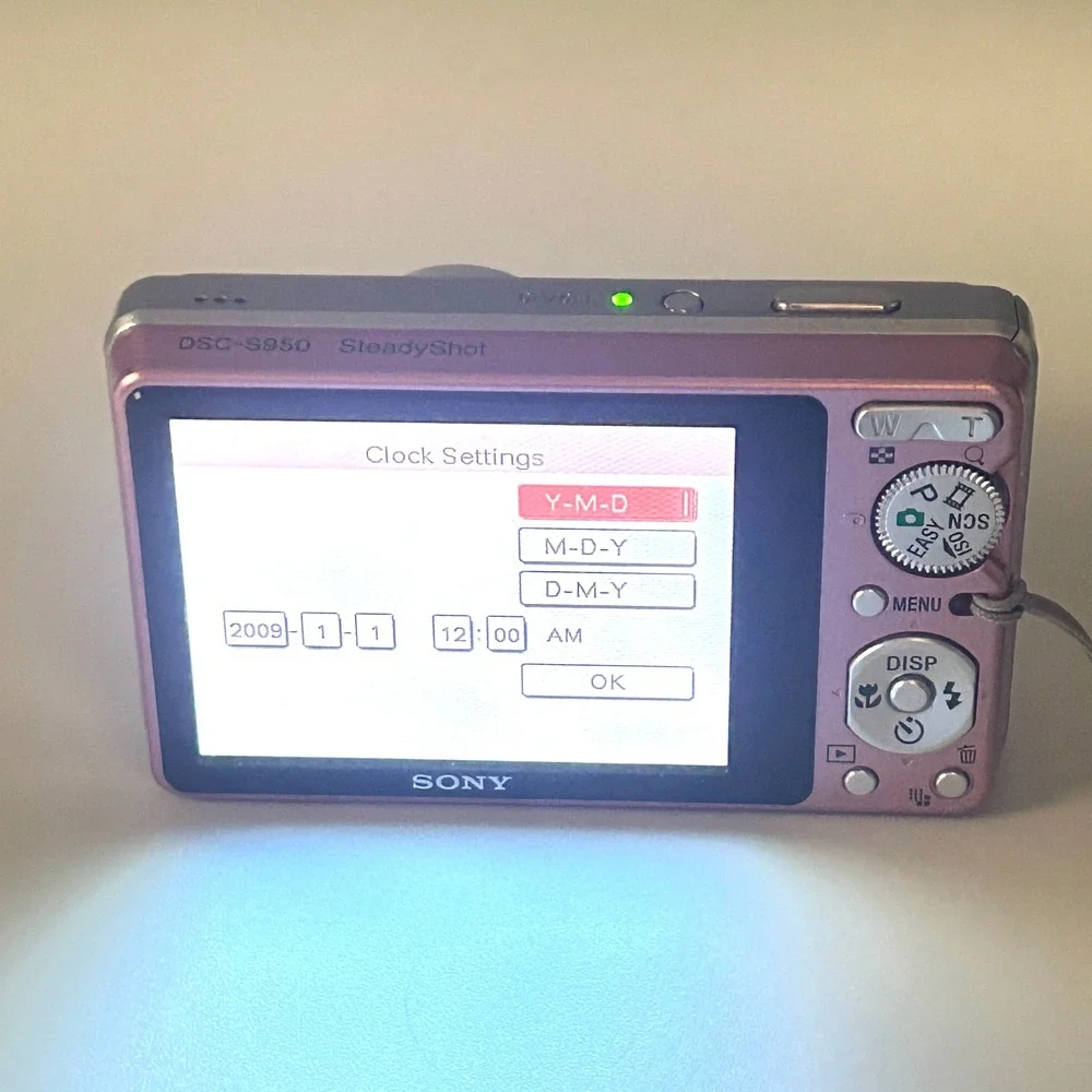 Sony Cyber-shot DSC-S950 10.1MP Pink Digital Camera Bundle 4xZoom Tested Working